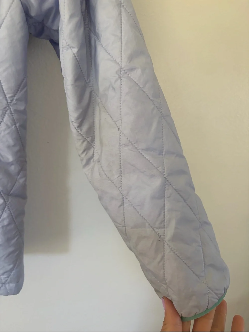 Patagonia Girl's Nano Puff Purple Full-Zip Primaloft Diamond Quilted Jacket